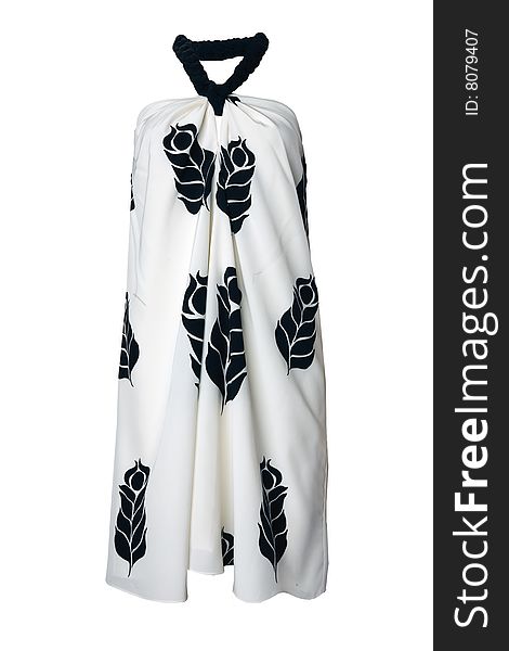 Woman fashion isolatet white dress