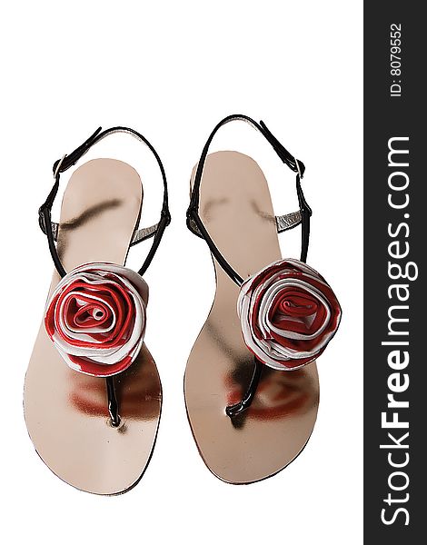 Woman rose flower leathers shoes