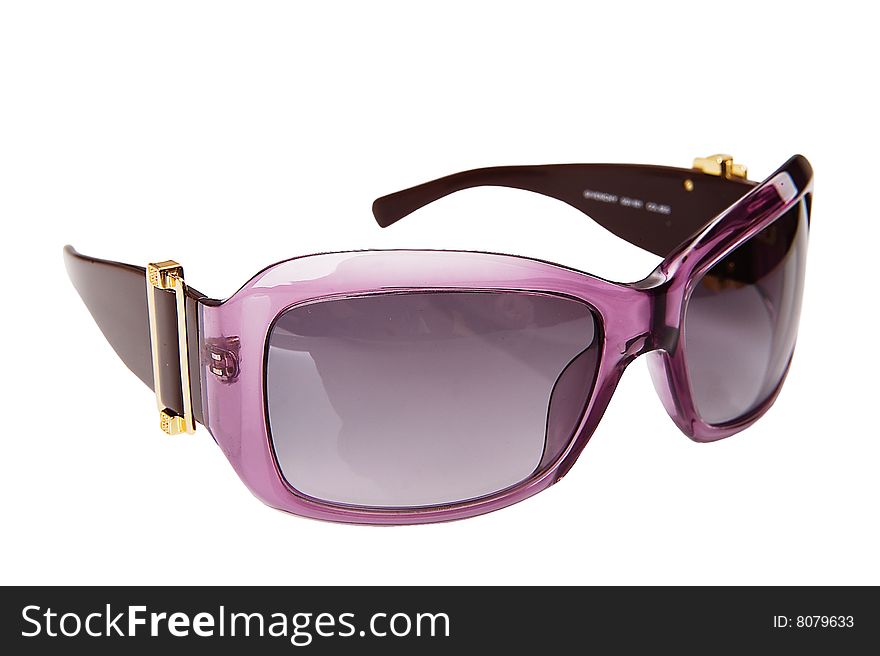 Color Women's fashion sunglasses isolated