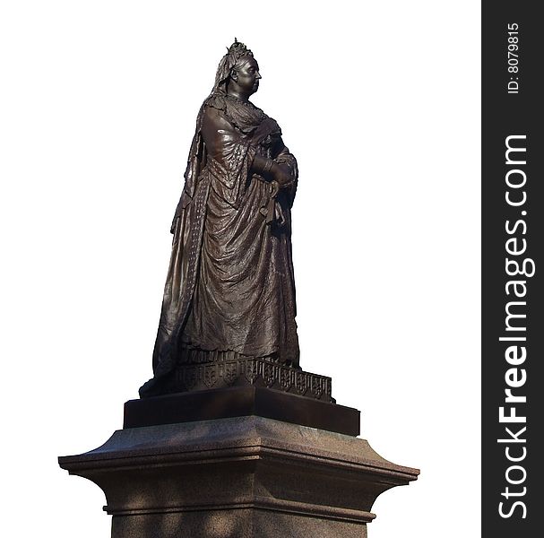 Isolate image of the statue of Queen Victoria