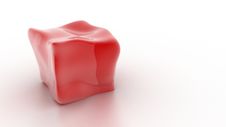 Red Melting Cube Stock Photos