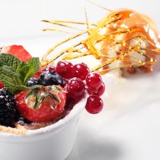 Fresh Berries With Ice Cream Stock Photo Fresh Berries With Ice Cream Stock Photo