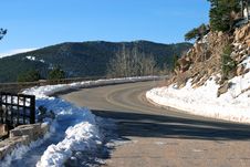 Road In Snowy Mountains Royalty Free Stock Image Road In Snowy Mountains Royalty Free Stock Image