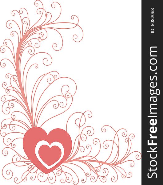 Heart with ornaments vector illustration.Valentine design. Beautiful vector illustration. Heart with ornaments vector illustration.Valentine design. Beautiful vector illustration.