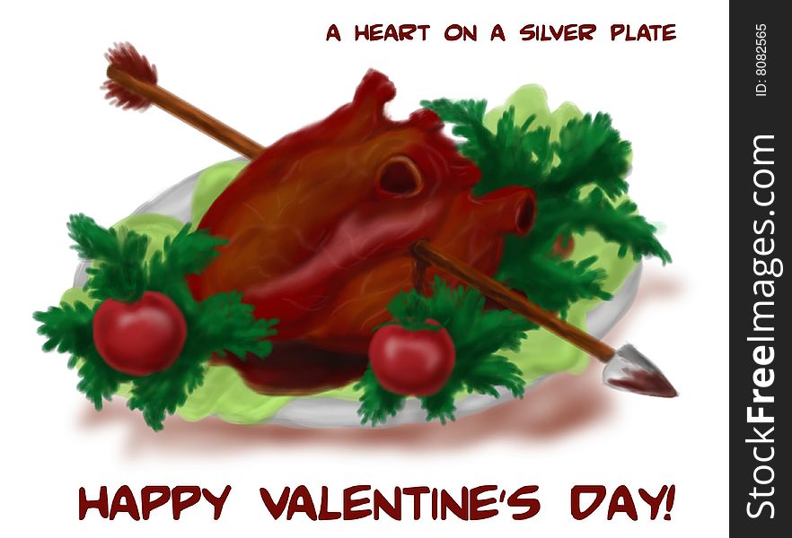 Digitally painted as an idea for funny valentine's day postcard. Use at your own risk ;)