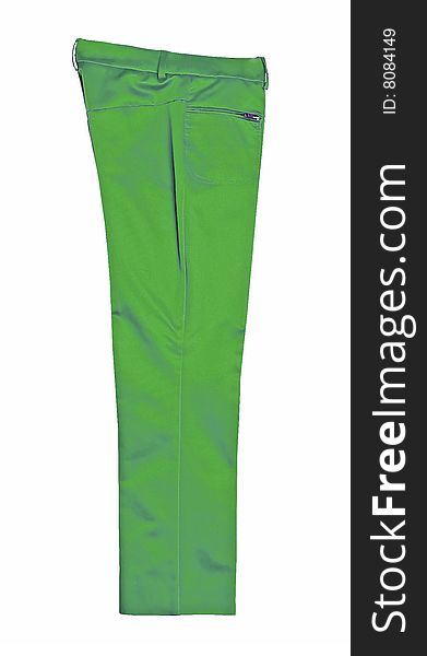 Woman fashion green color trousers