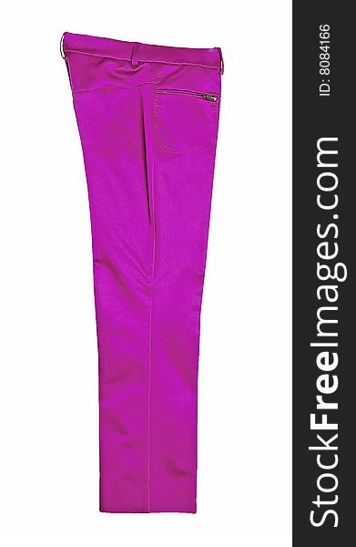 Woman fashion violet color trousers