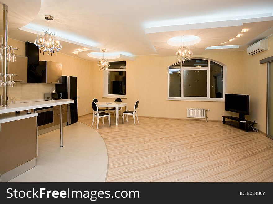 Modern kitchen interior in the new home