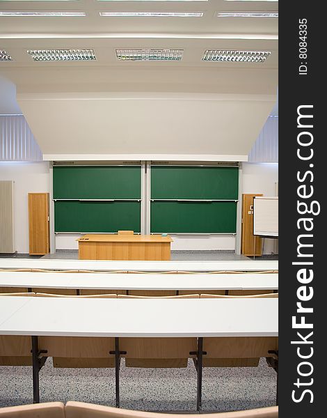 Empty high school or university classroom. Empty high school or university classroom