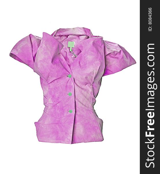 Woman fashion isolatet flower blouse