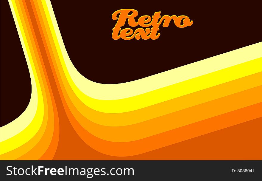 Retro style wave background illustration. Retro style wave background illustration