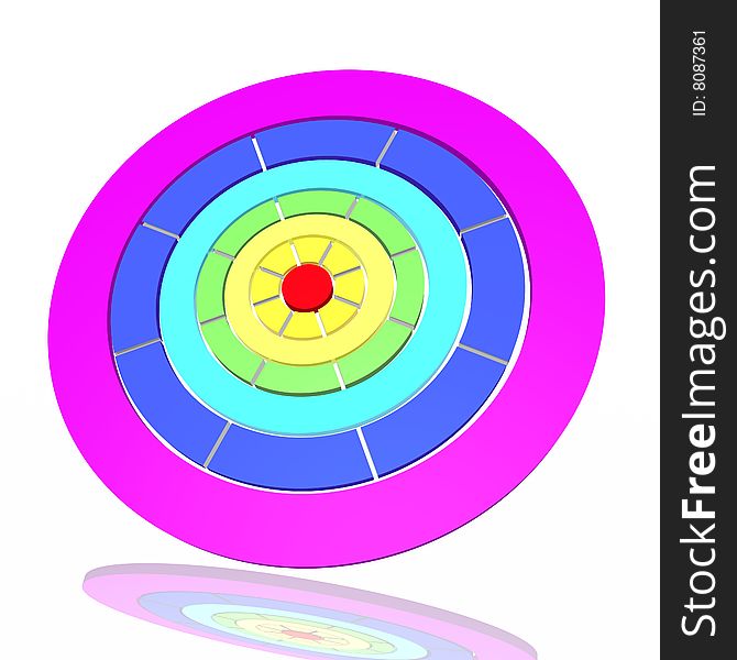 Target from bright disks of a rainbow. Target from bright disks of a rainbow