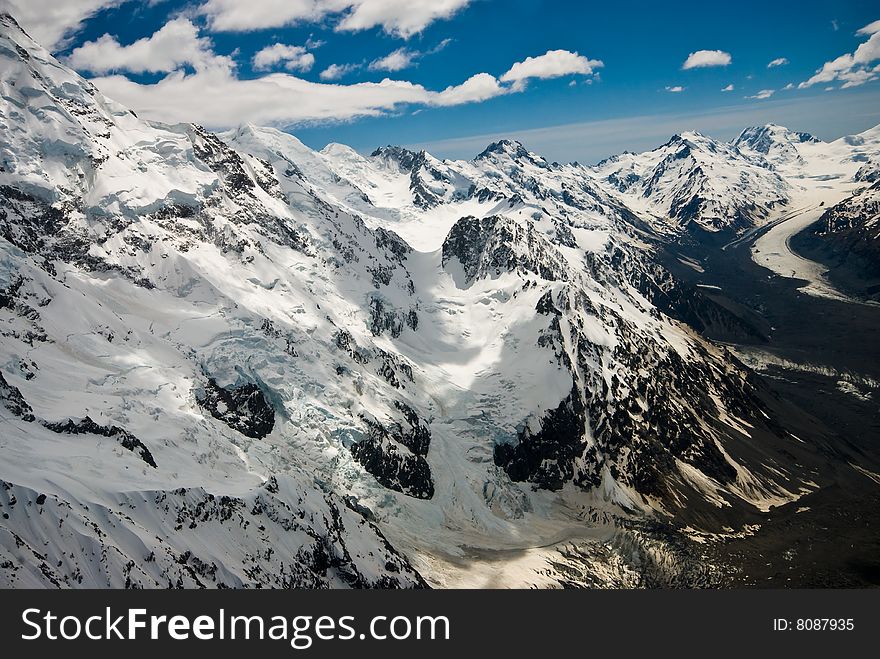 Mountains and Glacier New Zealand