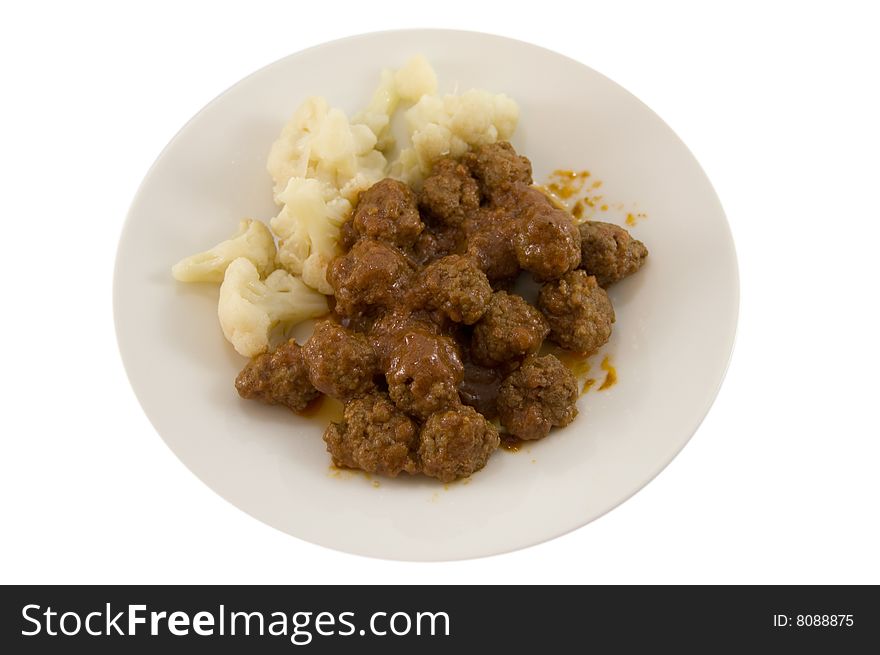 Meat Balls And Vegetables