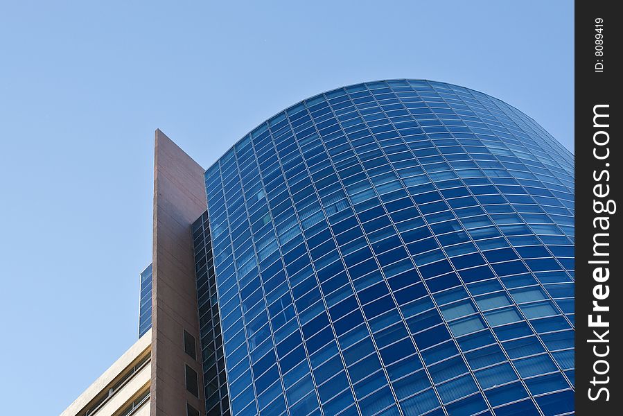 Abstract work building with blue sky. Abstract work building with blue sky