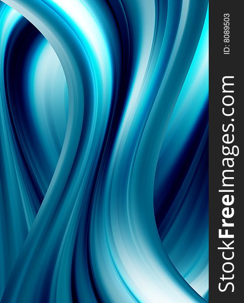 Blue dynamic wave with bright effects. abstract illustration. Blue dynamic wave with bright effects. abstract illustration