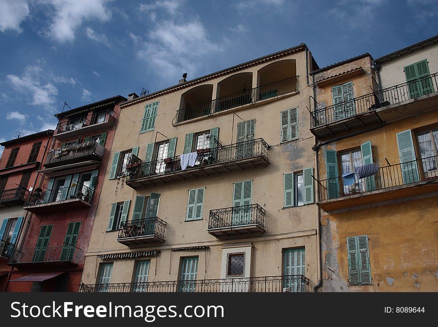 Set of houses in Villefranche. Set of houses in Villefranche