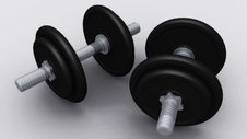 Two Dumbbells Stock Photo Two Dumbbells Stock Photo