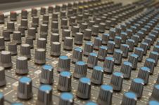 Knobs On Sound Mixer Royalty Free Stock Photography Knobs On Sound Mixer Royalty Free Stock Photography