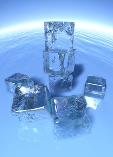 Cubes Ice Royalty Free Stock Photography