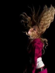 Teen Beauty Shaking Hair Stock Images