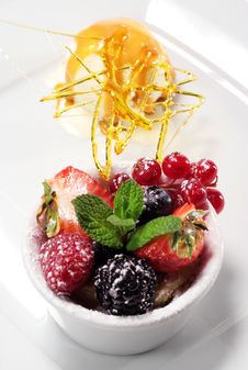 Fresh Berries With Ice Cream Stock Images Fresh Berries With Ice Cream Stock Images