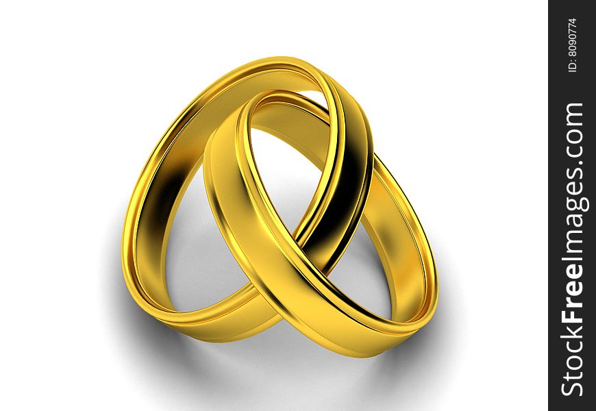 Wedding rings 3D