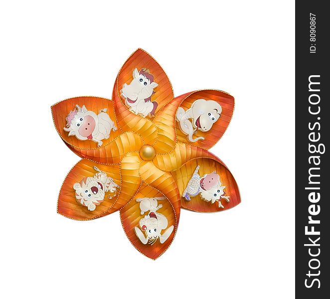 A flower light with six Zodiac of china.