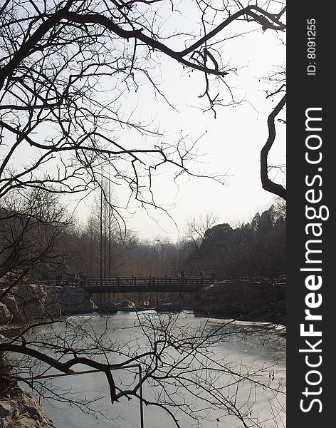 Winter Scenes in Cherry Vally. This cherry vally is located in Beijing Plant Park, west side of Beijing, at the foot of Xiang Mountain. Winter Scenes in Cherry Vally. This cherry vally is located in Beijing Plant Park, west side of Beijing, at the foot of Xiang Mountain.