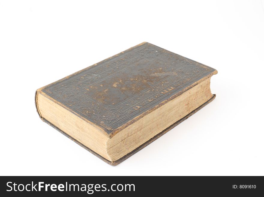 Antique book on white background