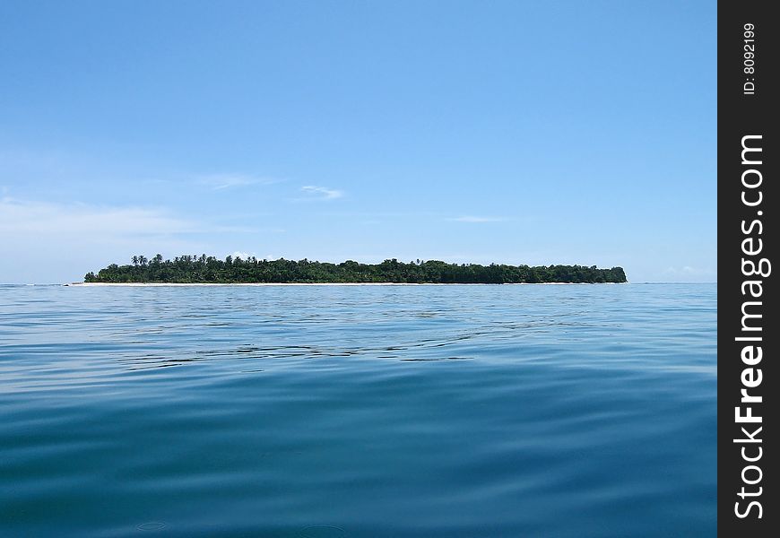 A small tropical Caribbean island. A small tropical Caribbean island