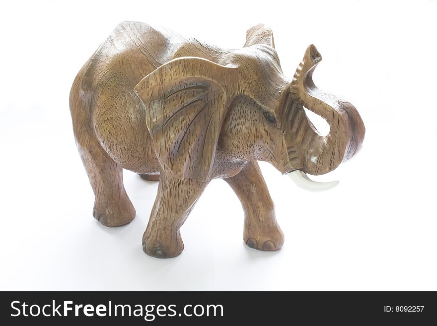 Statue of an elephant on a white background. Statue of an elephant on a white background