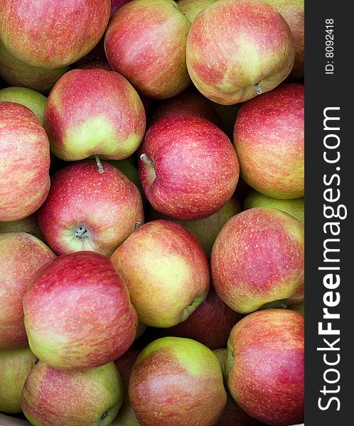 Coloured fresh juicy apples close up shot. Coloured fresh juicy apples close up shot