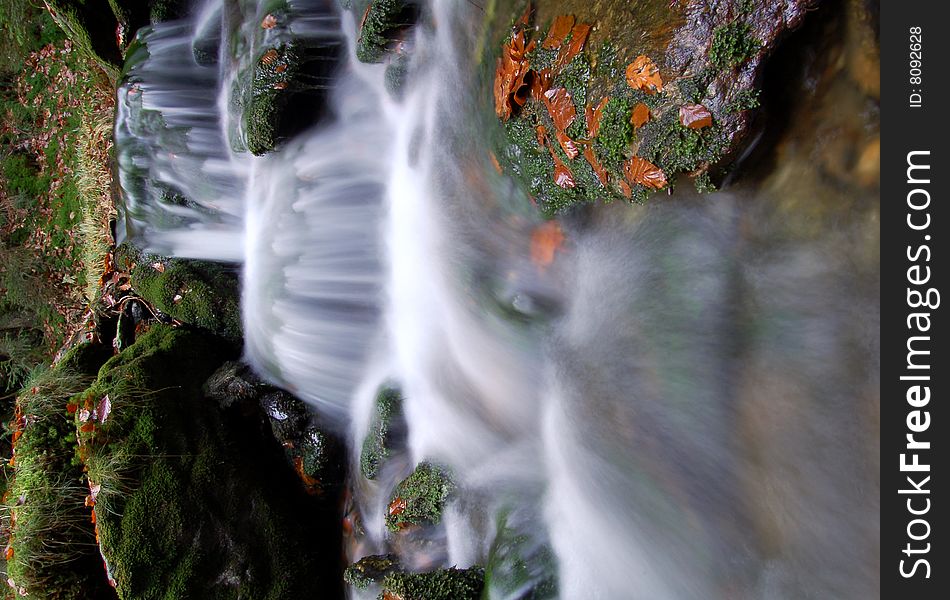 Mountain brook in the autumn landscape. Mountain brook in the autumn landscape