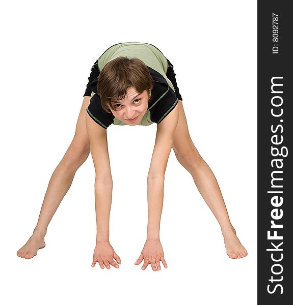 Young Woman Making Fitness Exercises