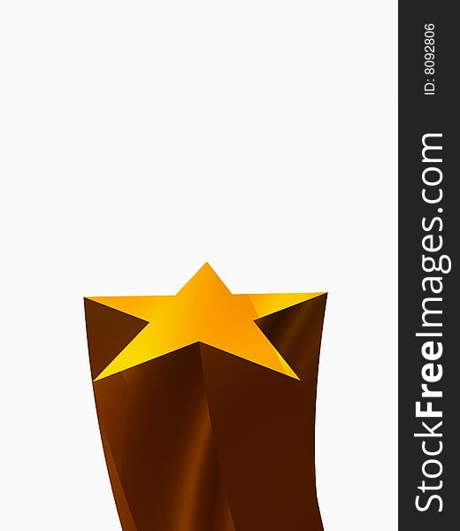3d render of success star icon symbol. 3d render of success star icon symbol