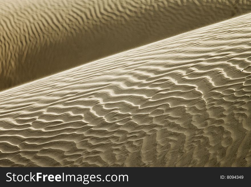 Detail of sand dune, Jaisalmer, India. Detail of sand dune, Jaisalmer, India
