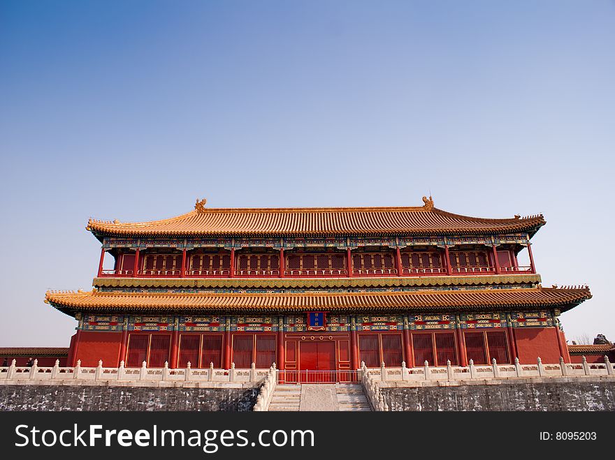 Great historical chinese archetecture in the forbidden city. Great historical chinese archetecture in the forbidden city