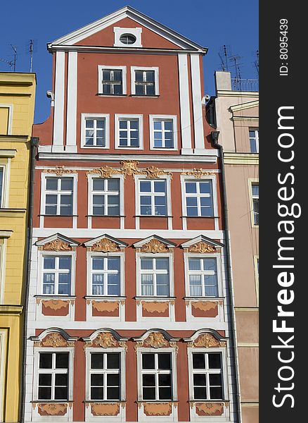 Antique apartment-house on Wroclaw Poland
