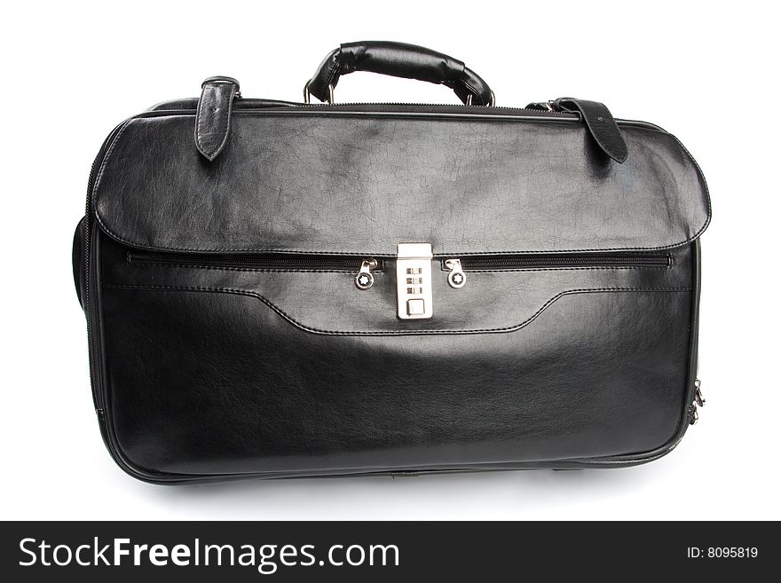 Travel or business bag isolated over white. Travel or business bag isolated over white