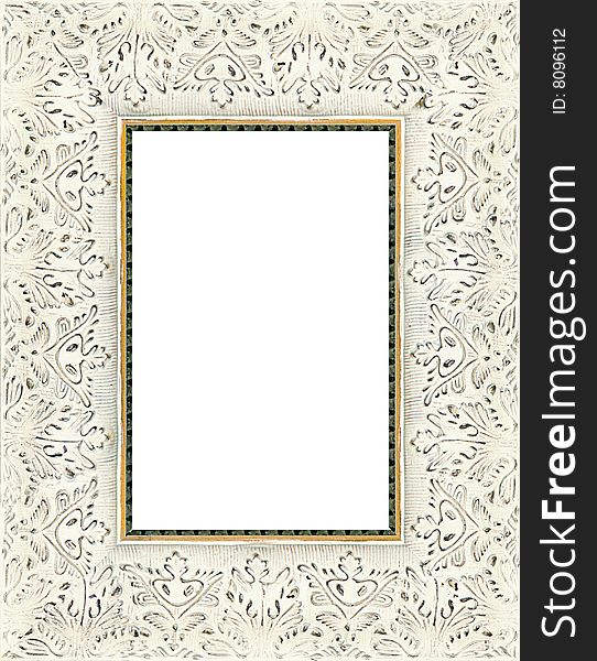 A picture white frame on a white
