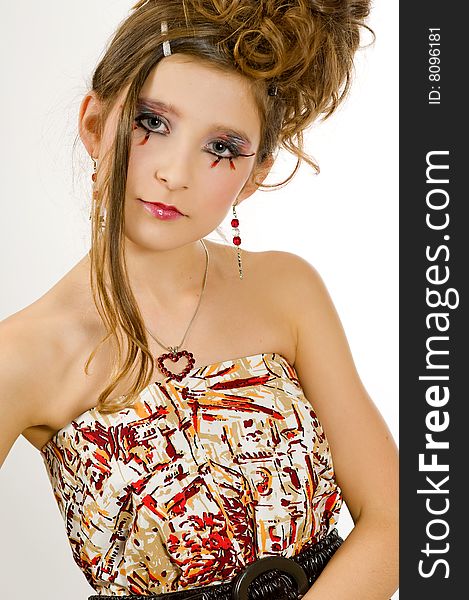 Fashion Girl With Special Eye Makeup