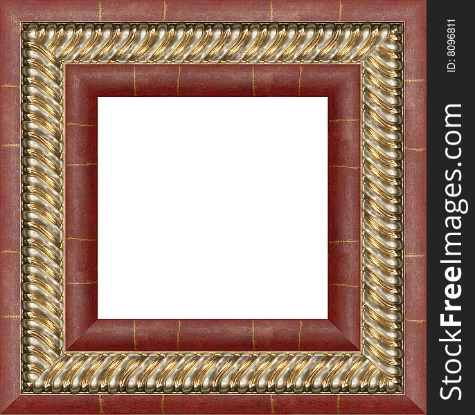 A picture frame on a white