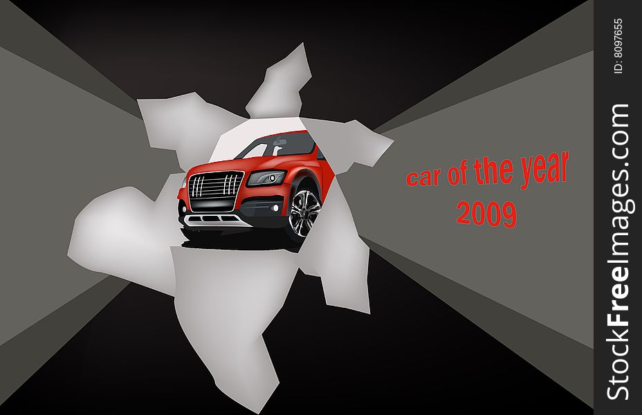 Car of the year representation in this graphic illustration.