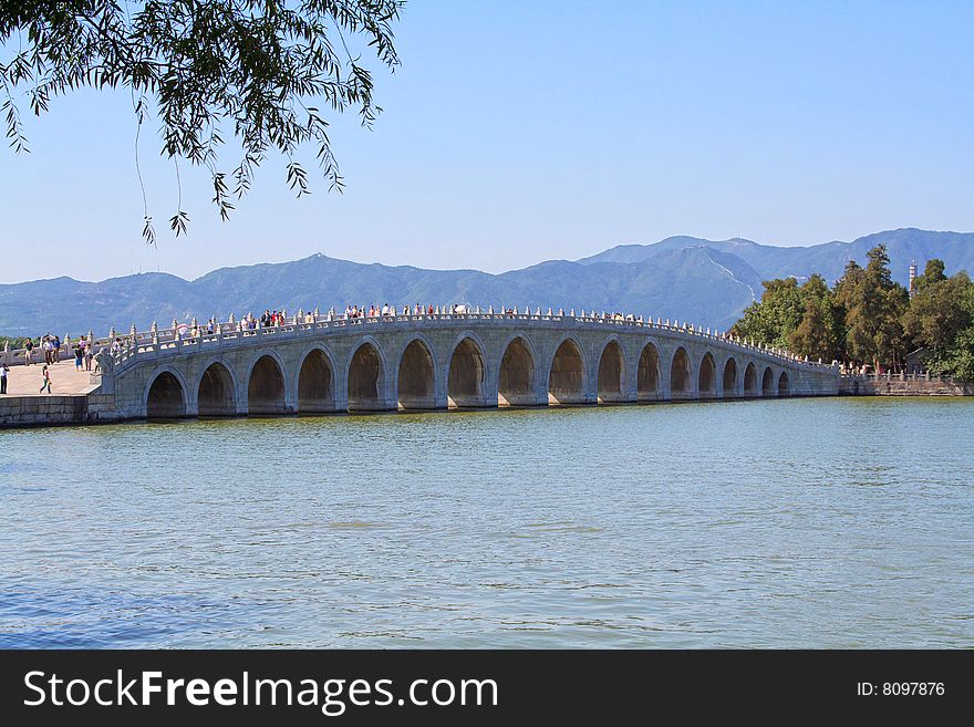 17-arc bridge in Summer Palace,Beijing,China. 17-arc bridge in Summer Palace,Beijing,China