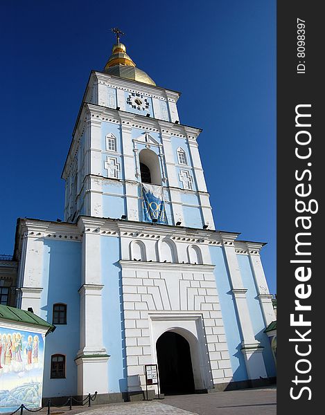 Saint Michael's Golden-Domed Cathedral in Kiev, Ukraine (Malorussia)
 At winter. Saint Michael's Golden-Domed Cathedral in Kiev, Ukraine (Malorussia)
 At winter