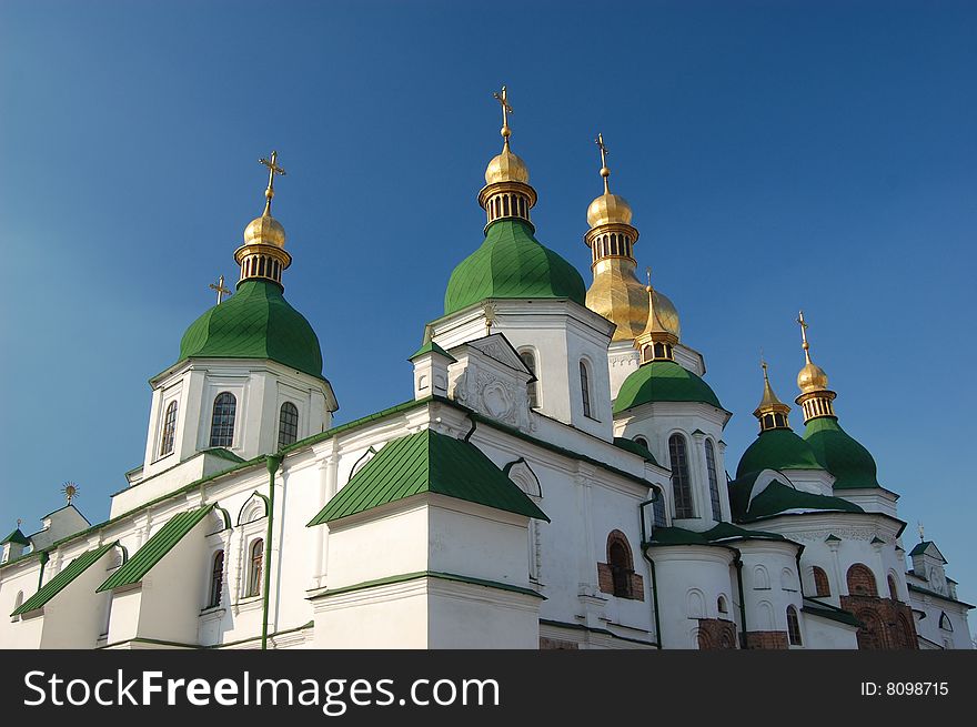 Saint Sophia Cathedral in Kiev, Ukraine (Malorussia). Winter
