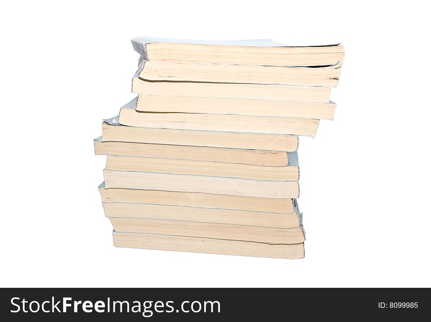 Magazines on the white background