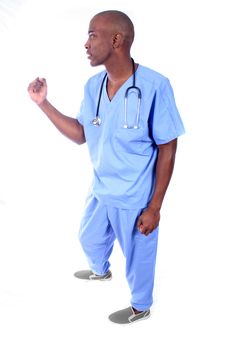 African American Male Nurse Stock Photo