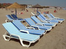 Beach Chairs And Umbrellas Stock Images Beach Chairs And Umbrellas Stock Images